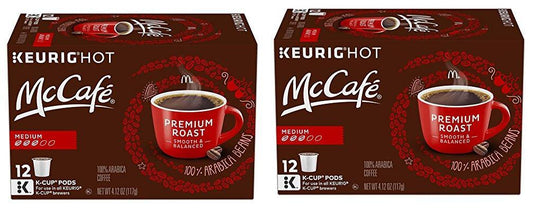 McCafé Premium Roast Coffee, Medium Roast, K-Cup Pods, Lot of 2 -24 ct BB 4/2020