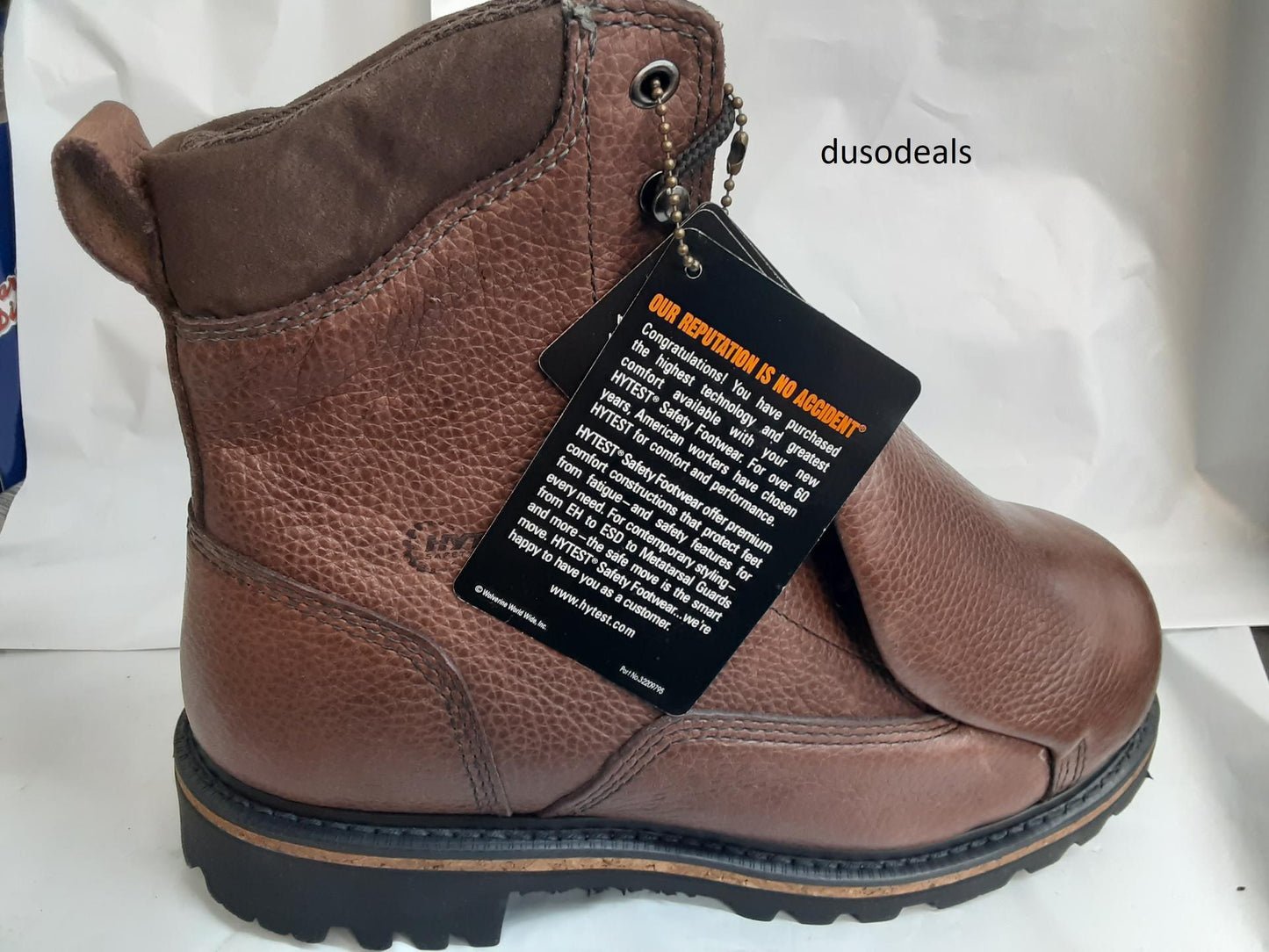 Hytest Met Guard Heat 8" Boot, Brown, K14361, Size 10 Extra Wide, Men