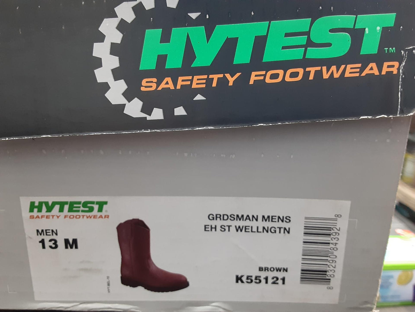 Hytest Grdsman EH ST Wellington, Brown, K55121, Size 13 Medium, Mens