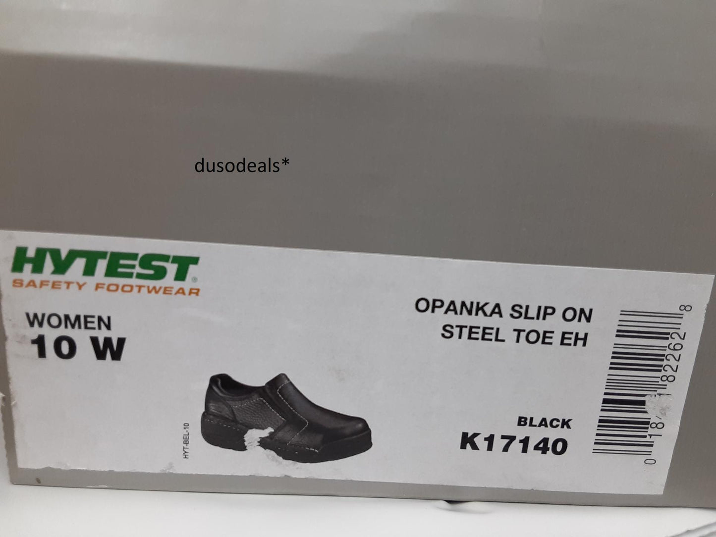 Hytest Opanka SlipOn, Steel Toe, EH, K17140, Black, Women, Size 10 Wide