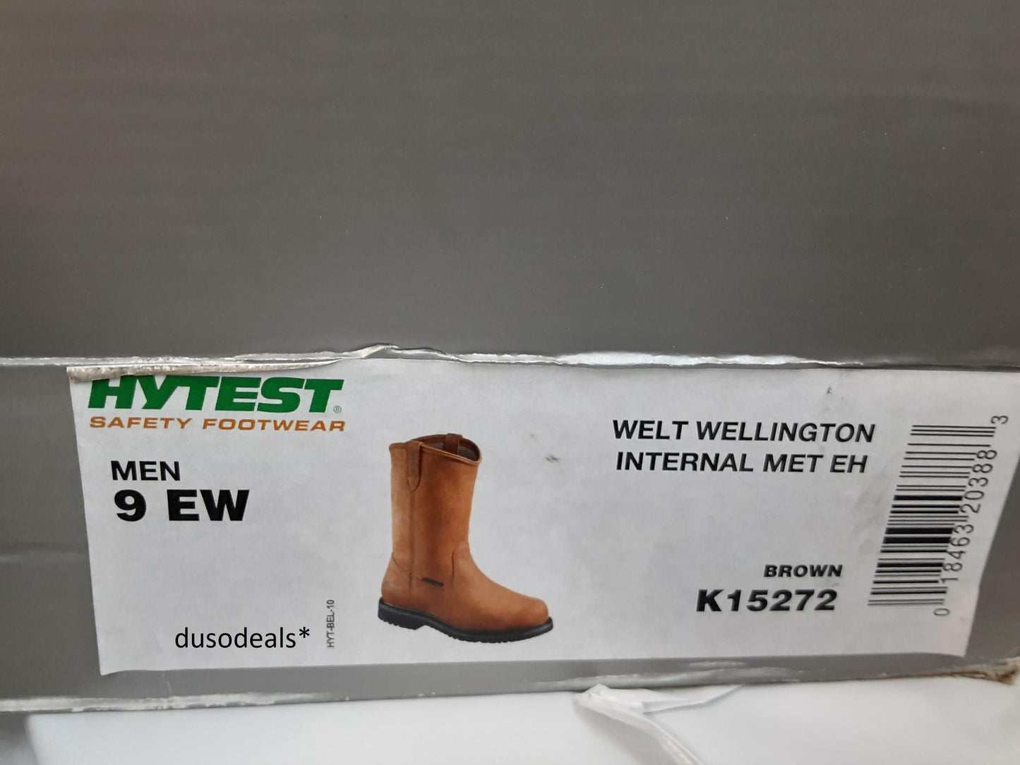 Hytest Welt Wellington Internal Met EH, K15272, Size 9 Extra Wide