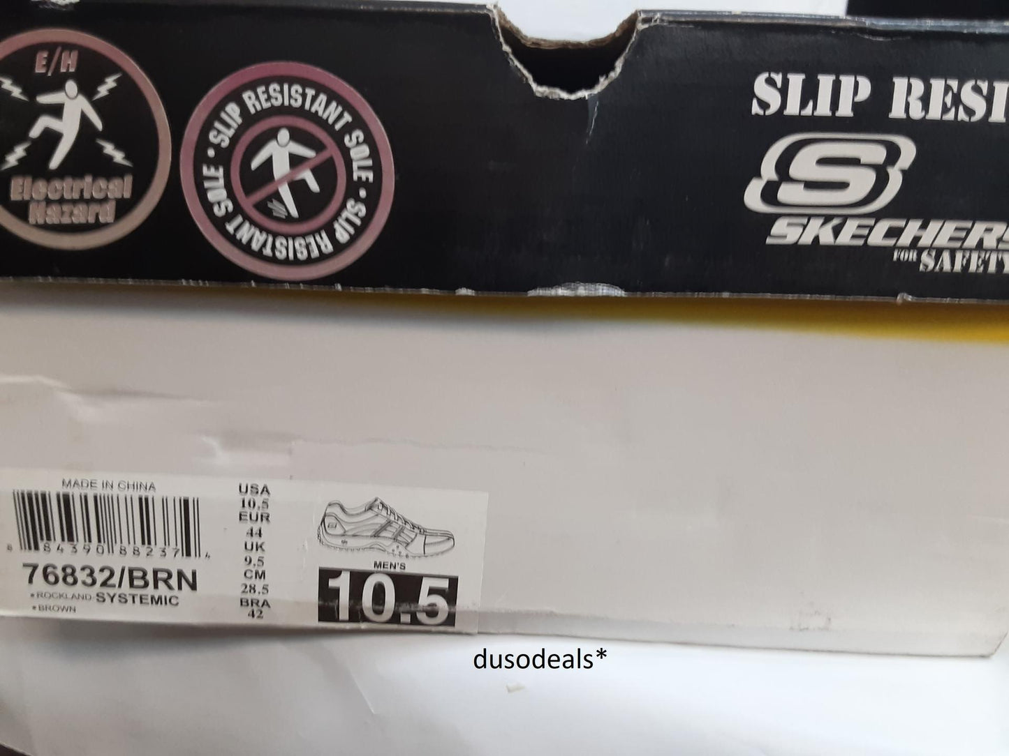 Sketchers For Safety 76832 Rockland, Systemic , Brown, Size 10.5