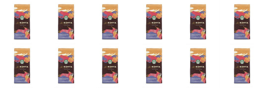 12 PACK Starbucks Kenya African Blend Coffee, Whole Bean Best Before May 2020