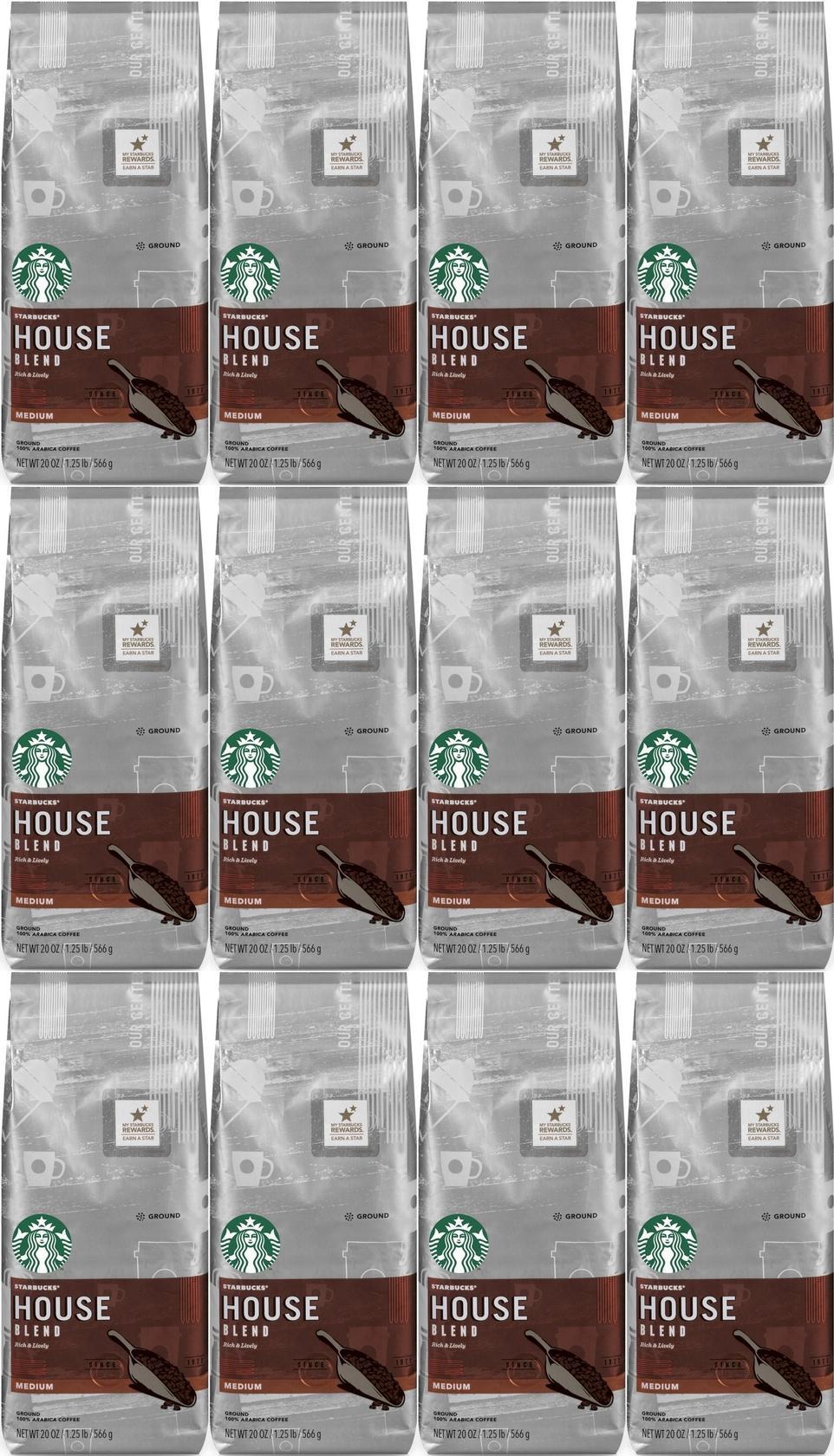 Lot of 8 Starbucks House Blend Ground Coffee 20oz Bags Best Before May 2020