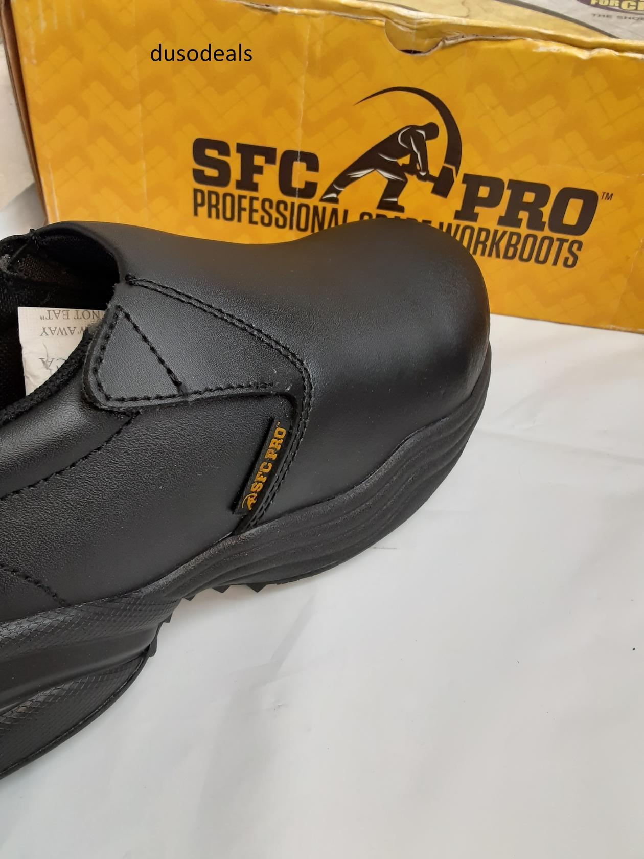 ShoesForCrews,SFC PRO, Grainger, 8203, Black, UNISEX, 5.5 M/7 F, open box