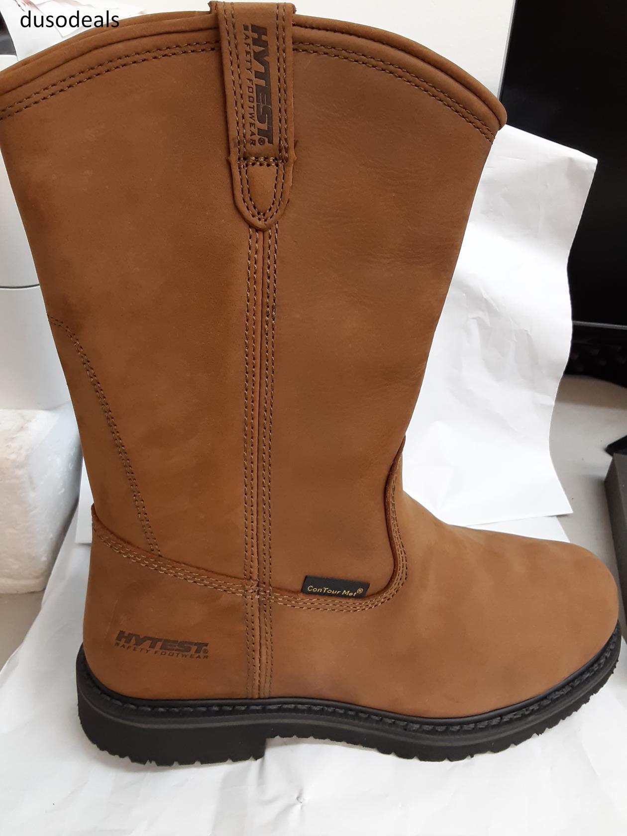 Hytest Welt Wellington Internal Met, EH, Brown, K15272, Size 8.5 MEDIUM