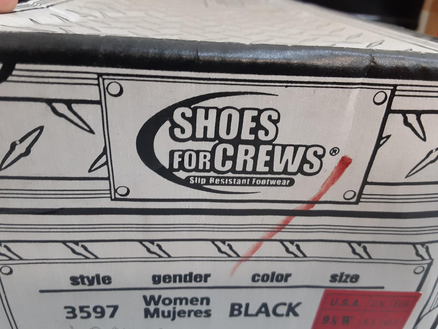 Shoes For Crews 3597, Womens, Arida, Black, Size 9.5 Wide