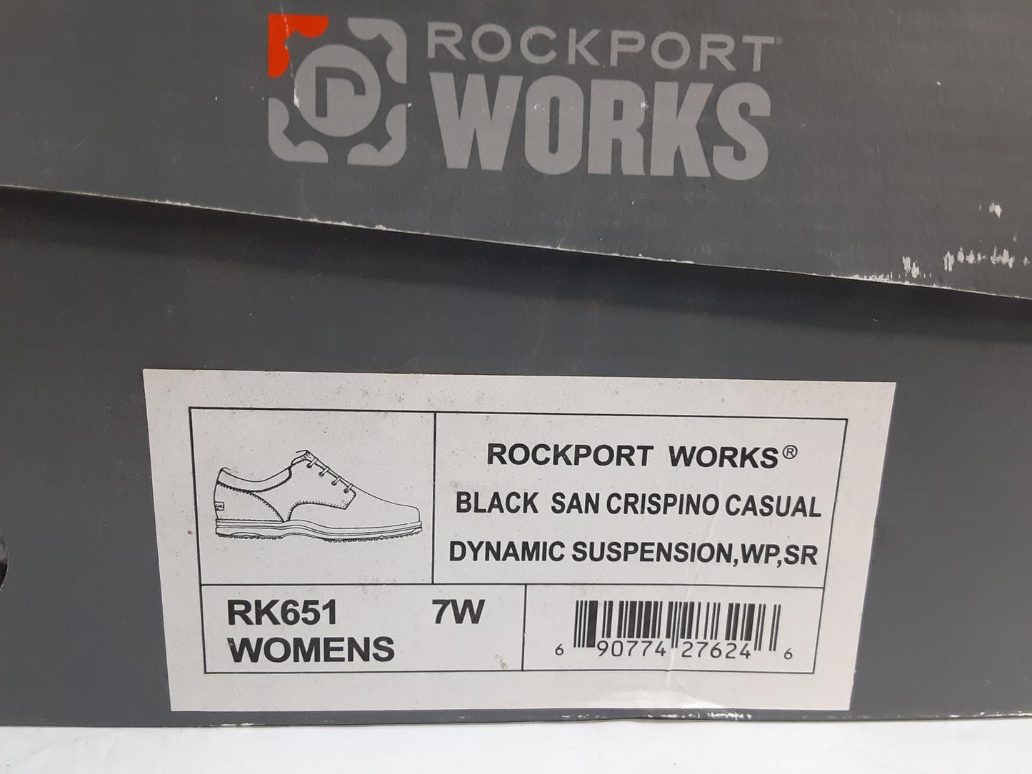 Rockport Works San Crispino, Casual, WP, SR, DS, RK651, Size 7 Wide, Women