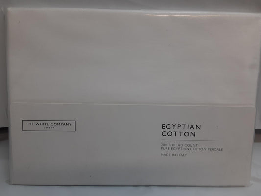 The White Company 100% Egyptian Cotton, 1 Superking PillowCase, White, 20"x36"