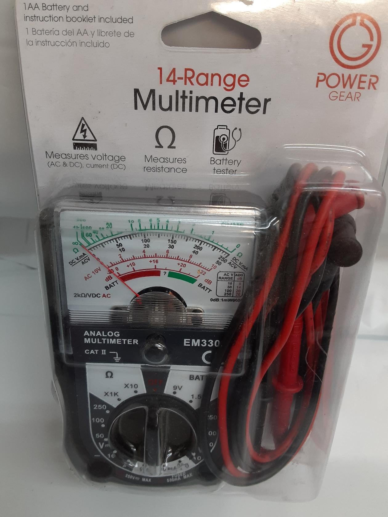 Power Gear 14-Range Multimeter Battery Tester