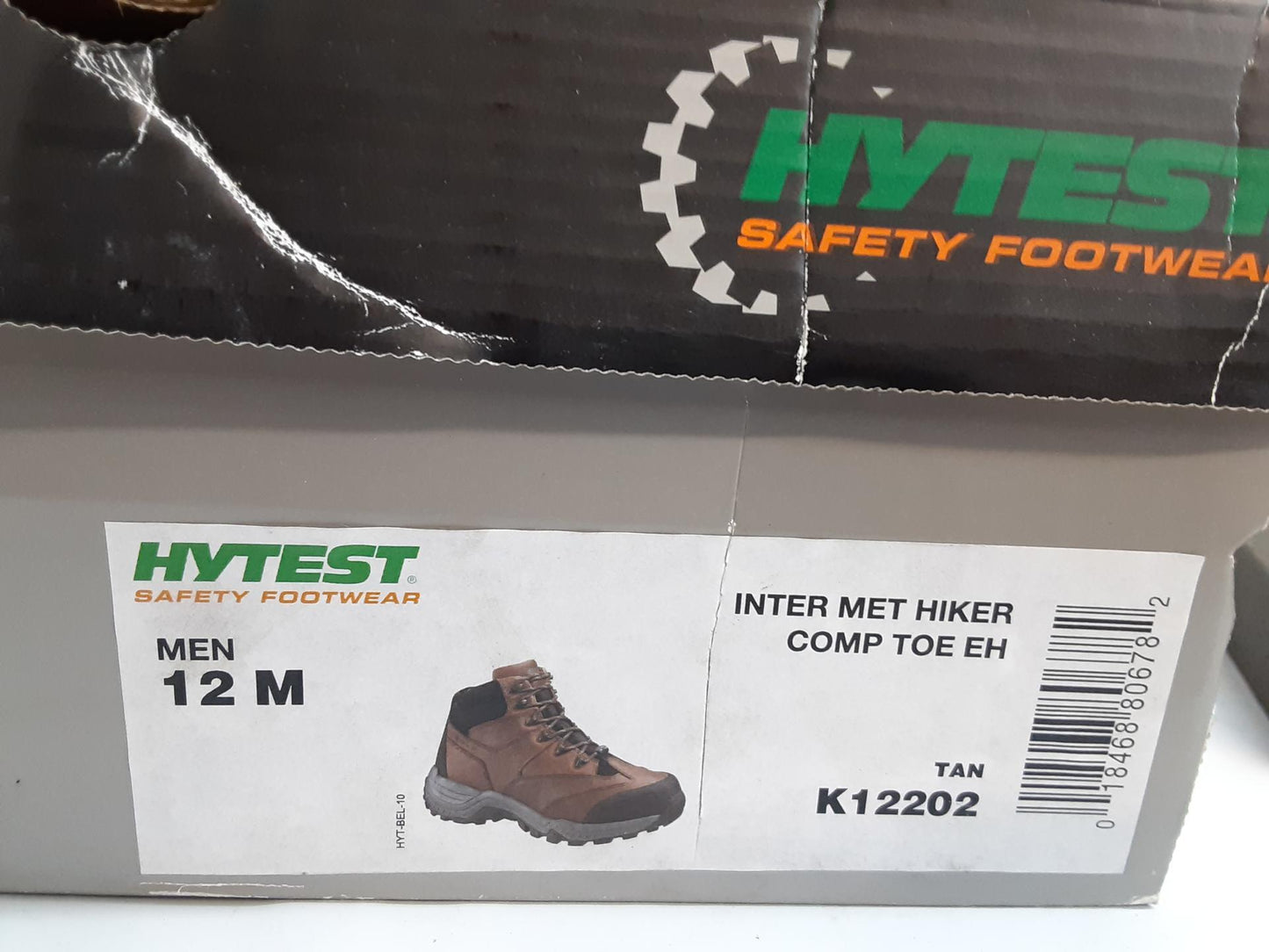 Hytest Inter Met Hiker 6" Boot, Comp Toe, Tan, K12202, Size: 12 Medium