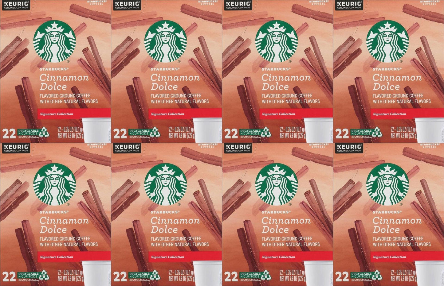 176 Count Starbucks Cinnamon Dolce K-Cup Coffee Pods Best Before November 2020