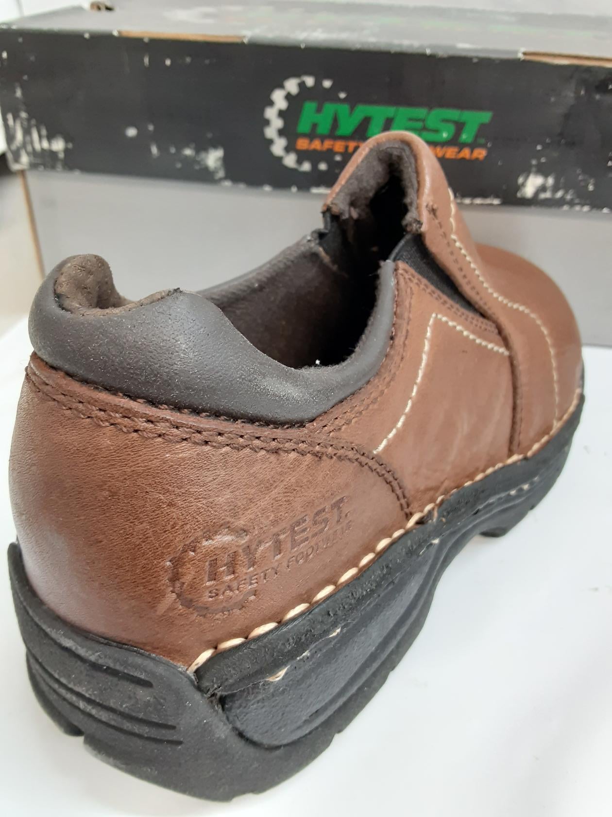 Hytest Opanka Slip On- Steel Toe- Brown- K17141- Size 5 Wide Womens- Open Box