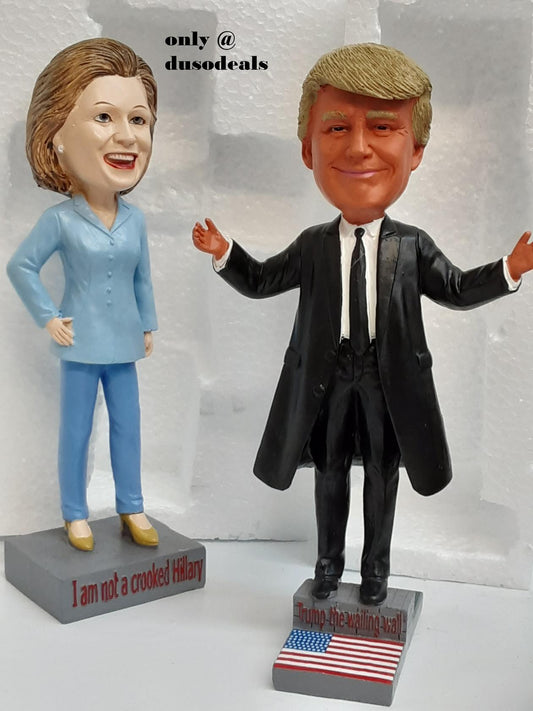 Mini Figurine SET Trump: Wailing Wall/ Hillary, I'm not a crooked Hillary - PAIR