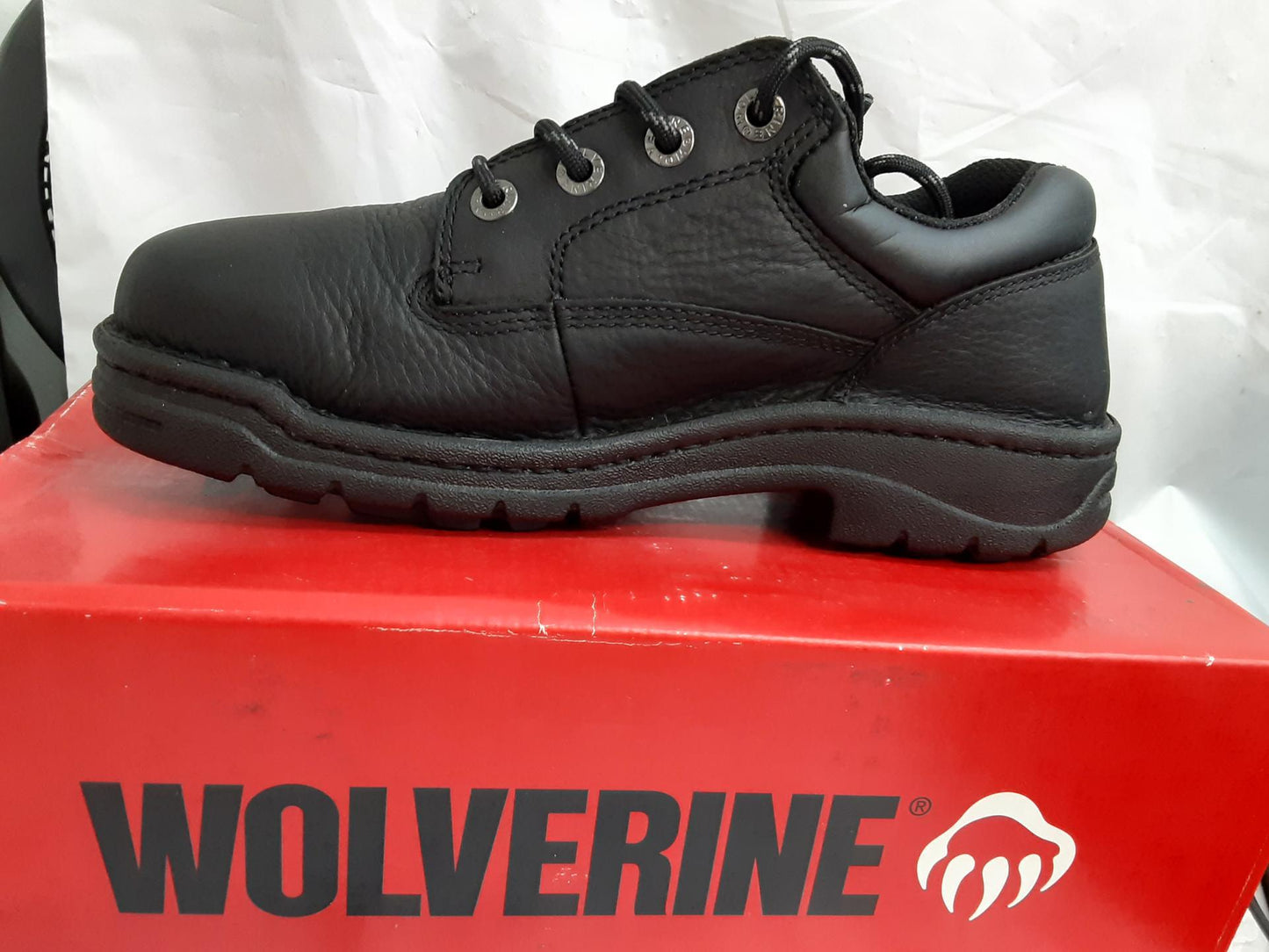 Wolverine Exert Oxford- WO4306- Size 7.5 Extra Wide- Black- NEW- with Durashock