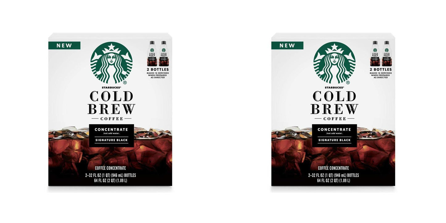 Starbucks Coffee Cold Brew Concentrate 4 Bottles of 32 fl oz 128 oz Total READ !