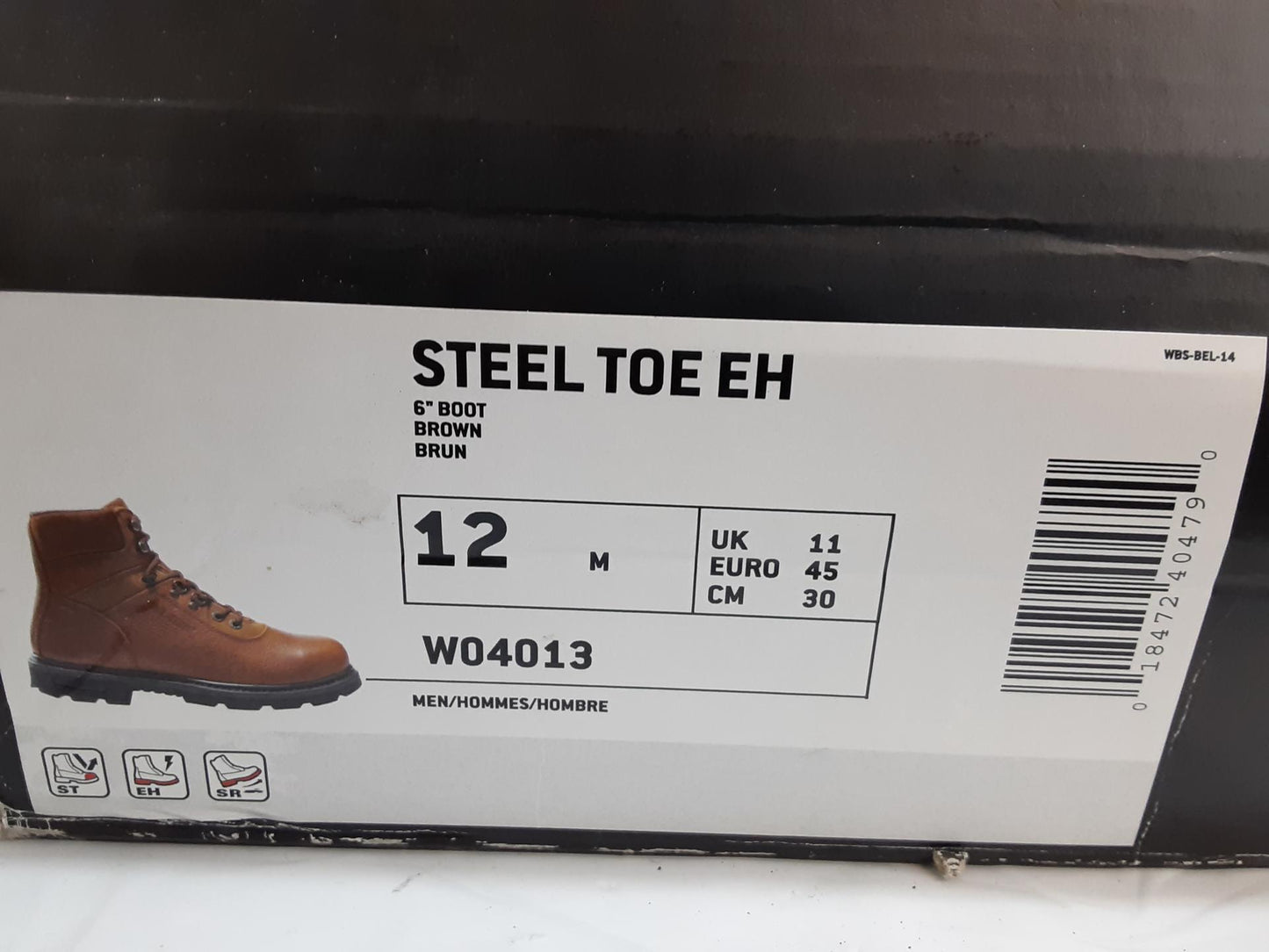 Wolverine Men's Traditional Steel-Toe EH 6" Work Boot, WO04013, Size 12 Medium