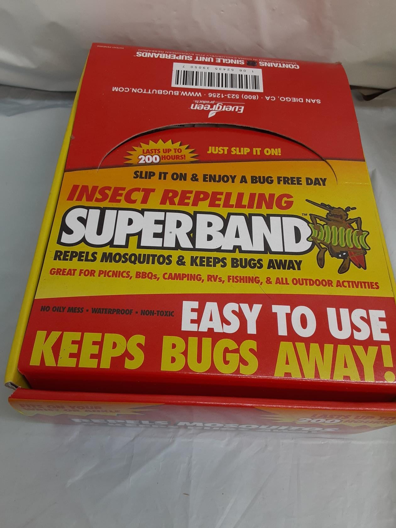 Insect Repelling Superband - By Evergreen- Yellow- PACK OF 40