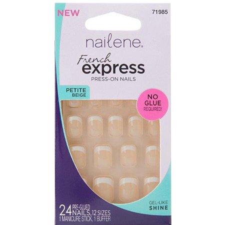 Nailene French Express- 24 Press On Nails, KIT* Petite, Beige 71985, Lot of Five