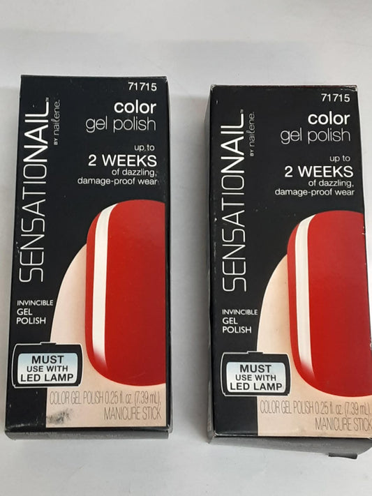 Sensationail Gel Polish Color, 'Spoiled Diva', 71715- NEW- LOT OF 2