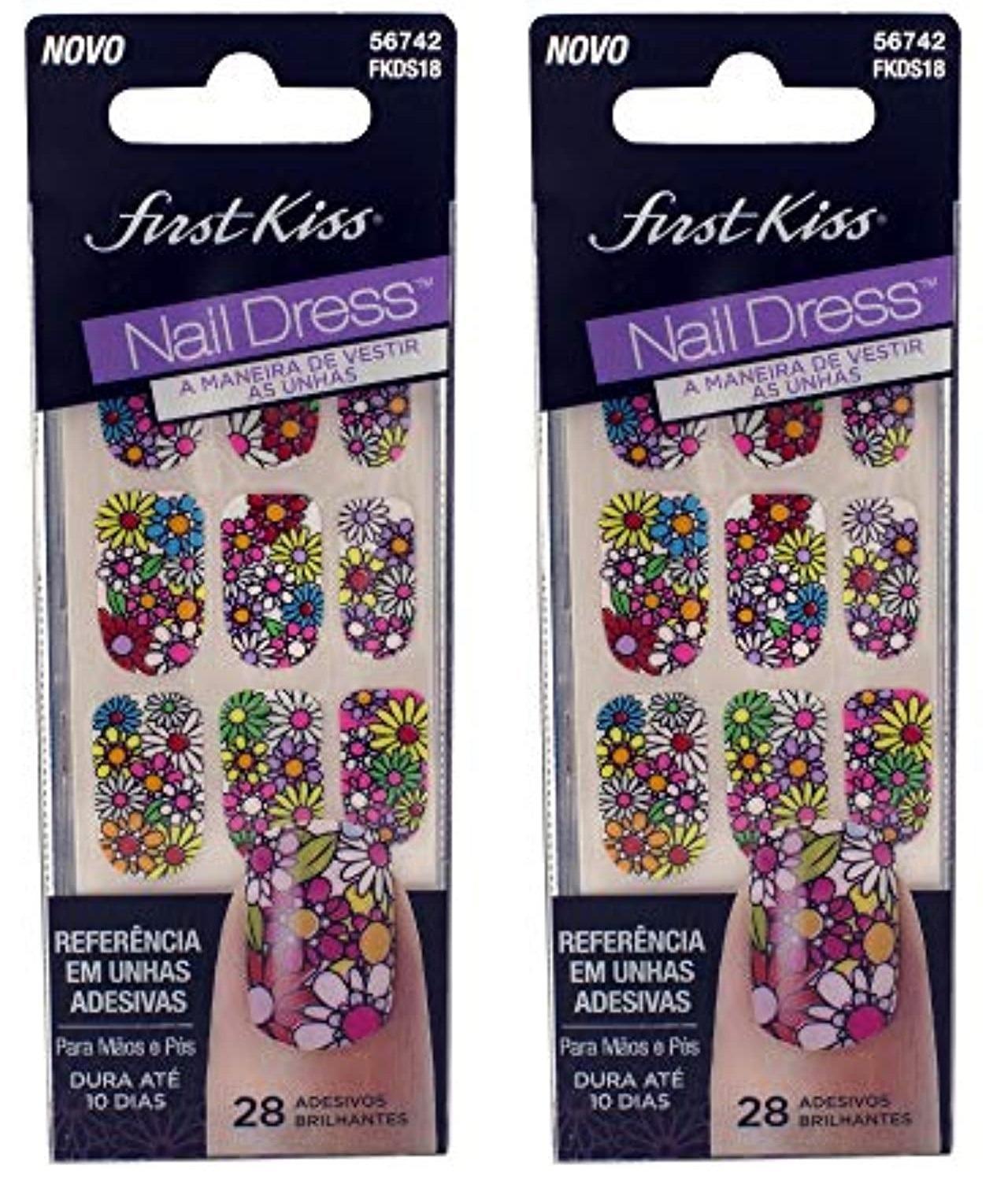 Kiss Nail Dress Strips, 56742, Halter, 28 strips -LOT OF TWO -NEW