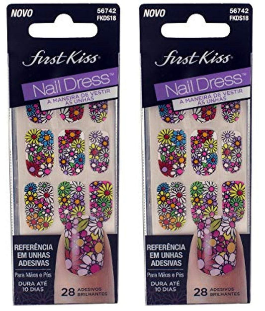 Kiss Nail Dress Strips, 56742, Halter, 28 strips -LOT OF TWO -NEW