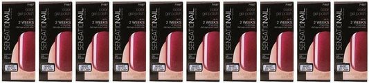 Sensationail Color Gel Polish, Barefoot Berry, .25 fl oz- LOT OF TEN- NEW