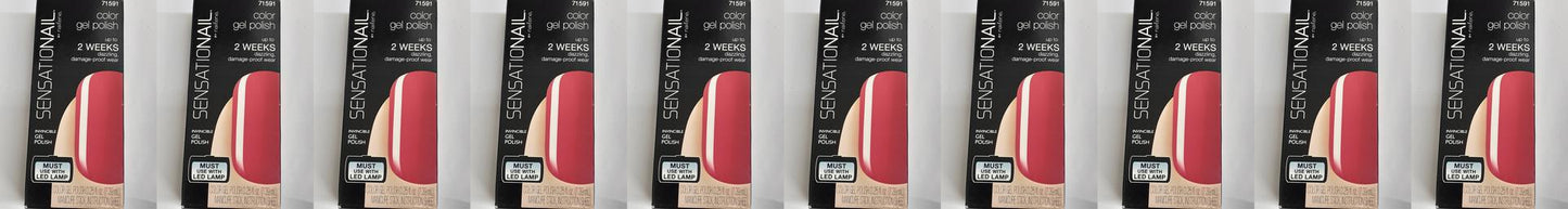 Sensationail Gel Polish Color, 0.25 oz, Pink Daisy- 71591- NEW (Lot of 10)