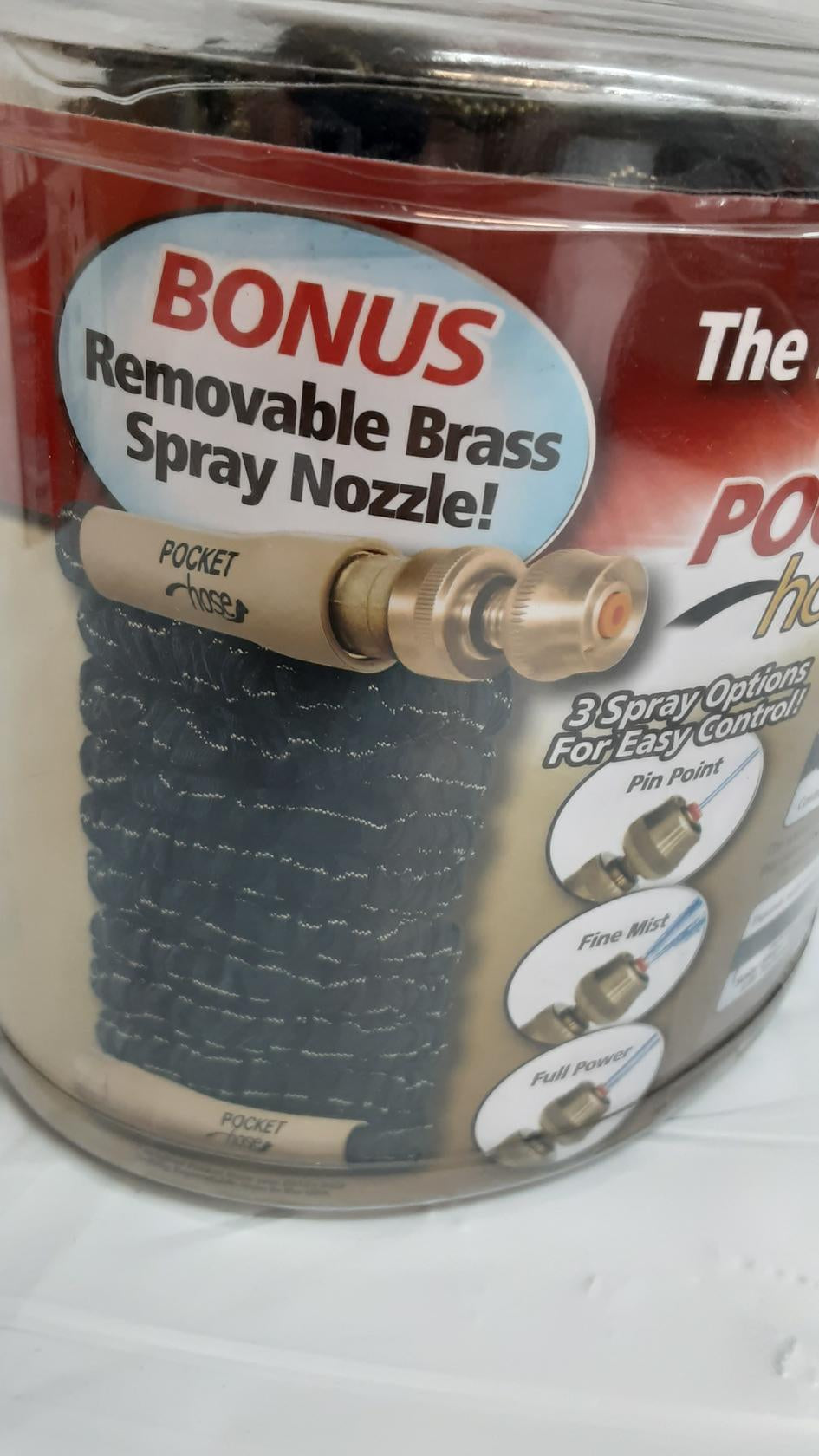 PocketHose Top Brass II- AS SEEN ON TV- BONUS Removable Brass Spray Nozzle*- NEW