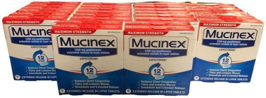 196 Count Mucinex 12 Hr Max Strength Chest Congestion Expectorant EXP 10/22