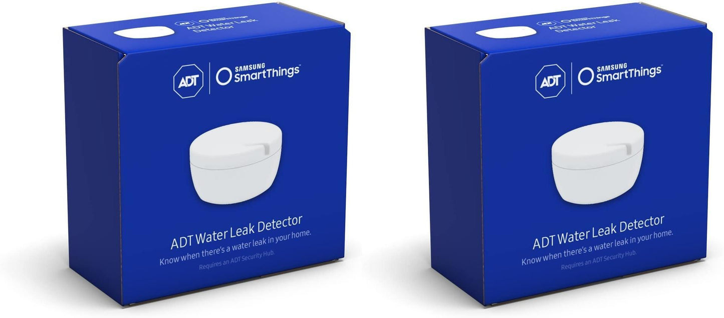 2 PACK ADT Samsung SmartThings ADT Water Leak Detector Requires ADT Security Hub