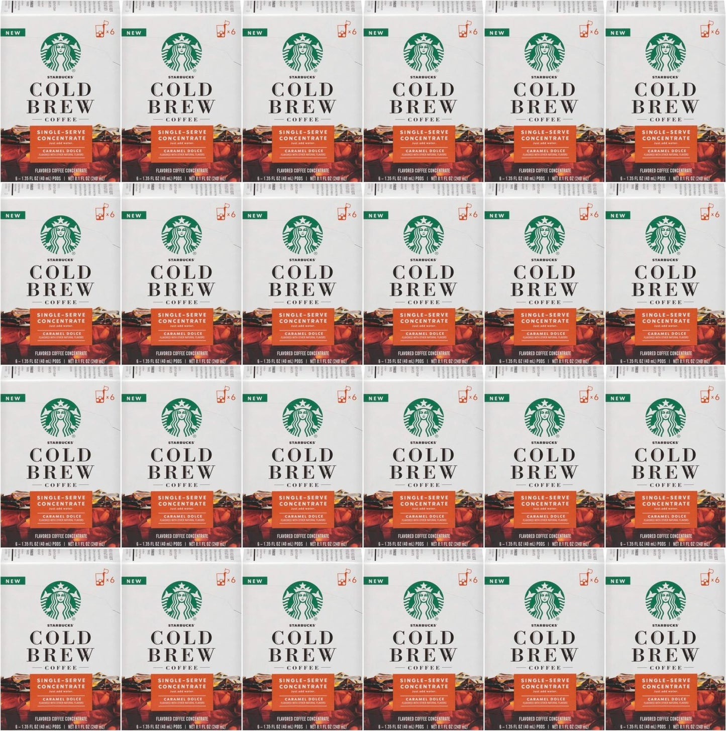 144 Pods Starbucks Cold Brew Caramel Dolce Concentrate Pods Best By 11/2020