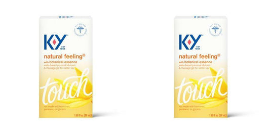 K Y Natural Feeling Personal Lubricant and Massage Gel 1.69 OZ Water Base 2 Pack