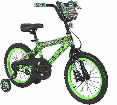 16" Kids Bike Bicycle Boys Girls with Training Wheels Coaster Brake Green Yr 4-8