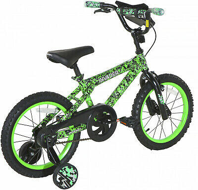 16" Kids Bike Bicycle Boys Girls with Training Wheels Coaster Brake Green Yr 4-8