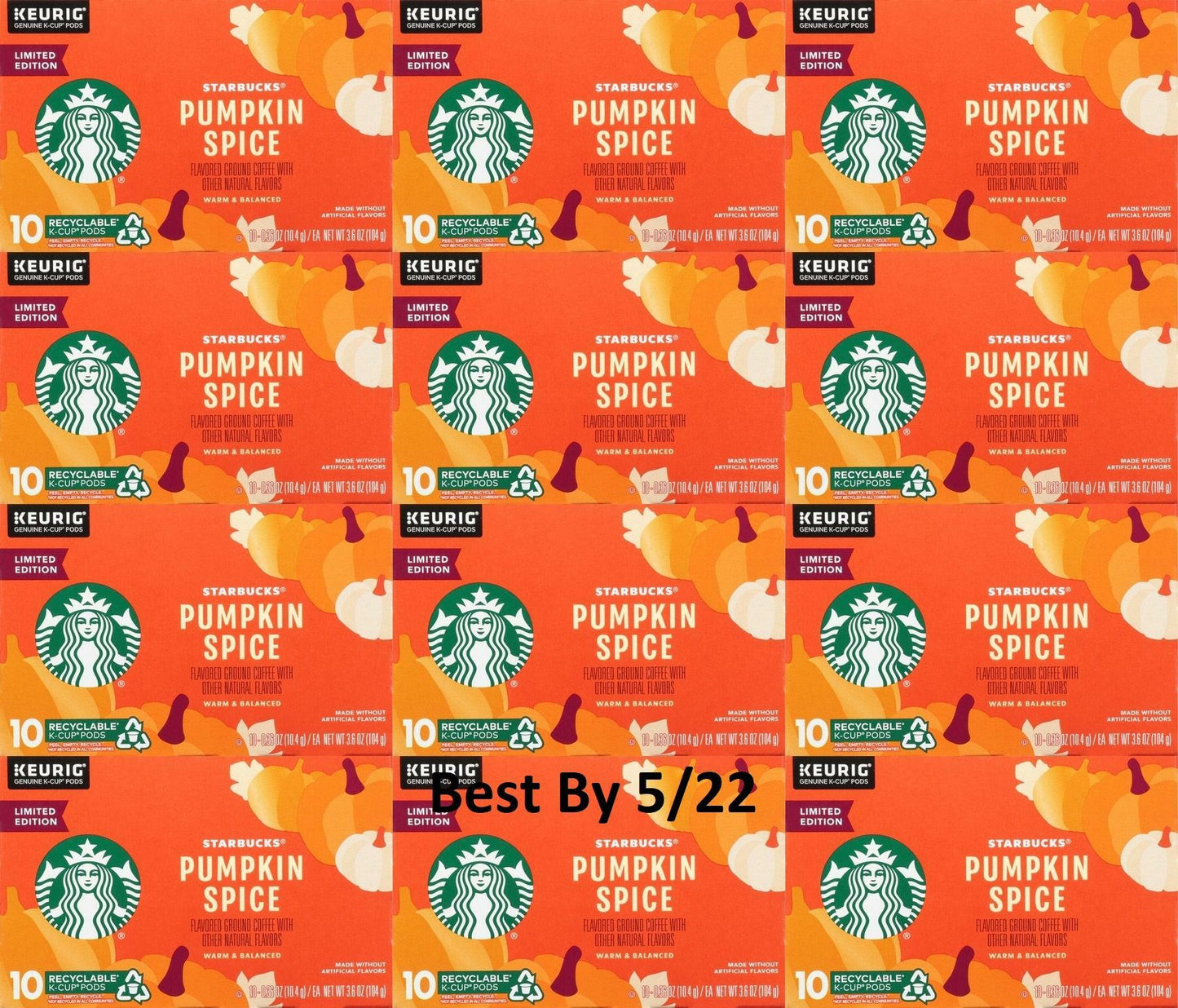 Starbucks Limited Edition Pumpkin Spice Flavored Coffee K-Cups 120 Count