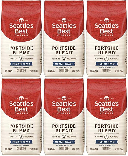 PACK OF 6 Seattle's Best Portside Blend Ground Coffee 12oz Best Before Jan 2021