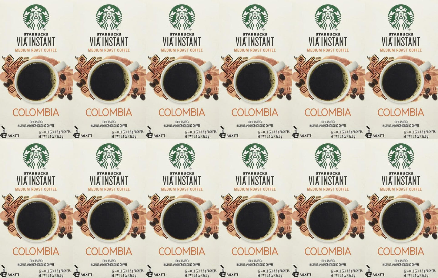 Starbucks Colombia VIA Instant Coffee 144 Count Best Before 12/21