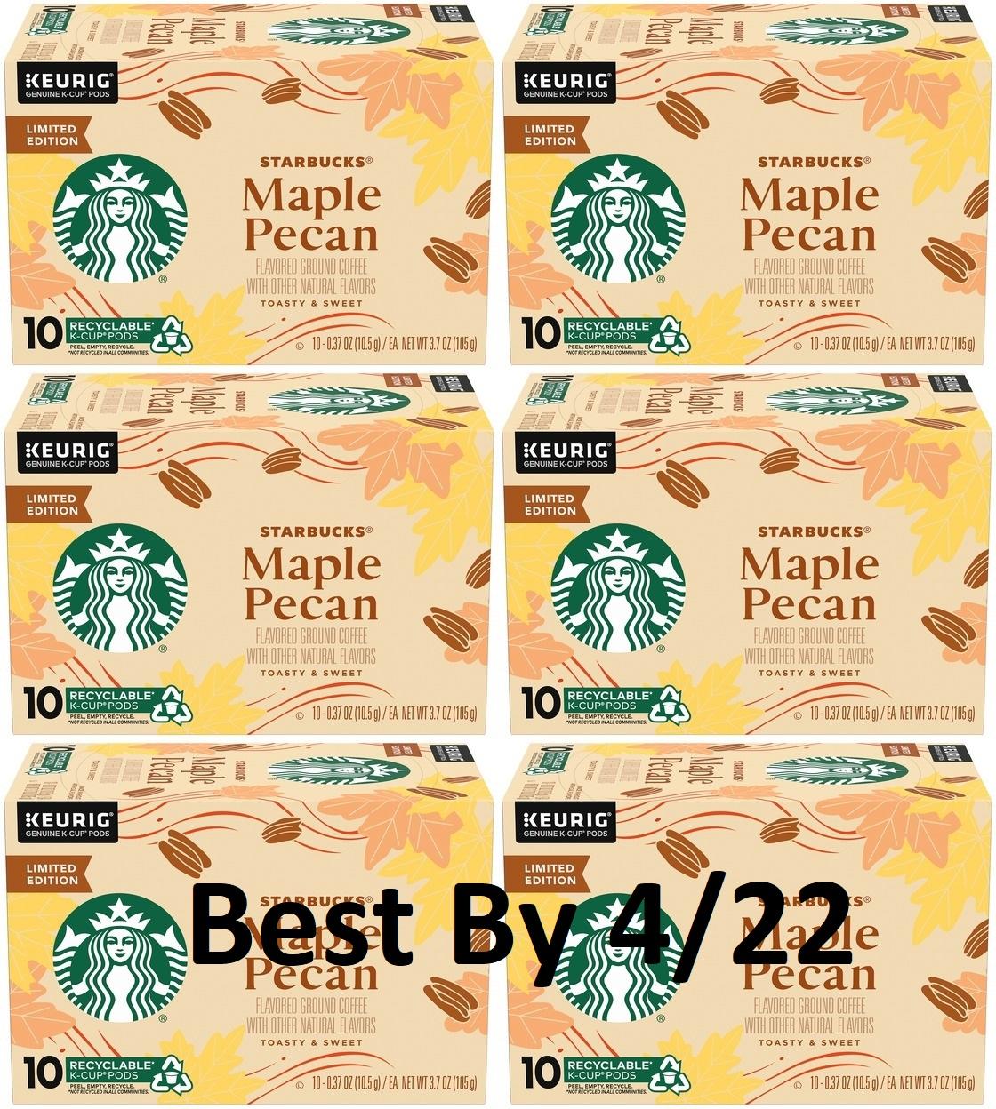 Starbucks Maple Pecan 60 K-Cups Coffee Pods Light Roast Coffee READ DESCRIPTION