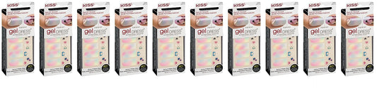 Kiss Gel Dress 'Rise& Shine' 60466-20 Full/ 20 Art Gel Strips (lot of 10) NEW