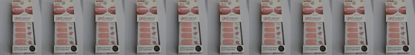 Kiss Gel Dress 40 ct Nail Strips 20 Full/20 DIY, FRENCH DIP 60641, LOT OF 10 NEW