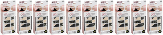 Kiss Gel Dress 60464 'Sweet Melody' 40 Gel Strips-20 Full/20 French, Lot of 10