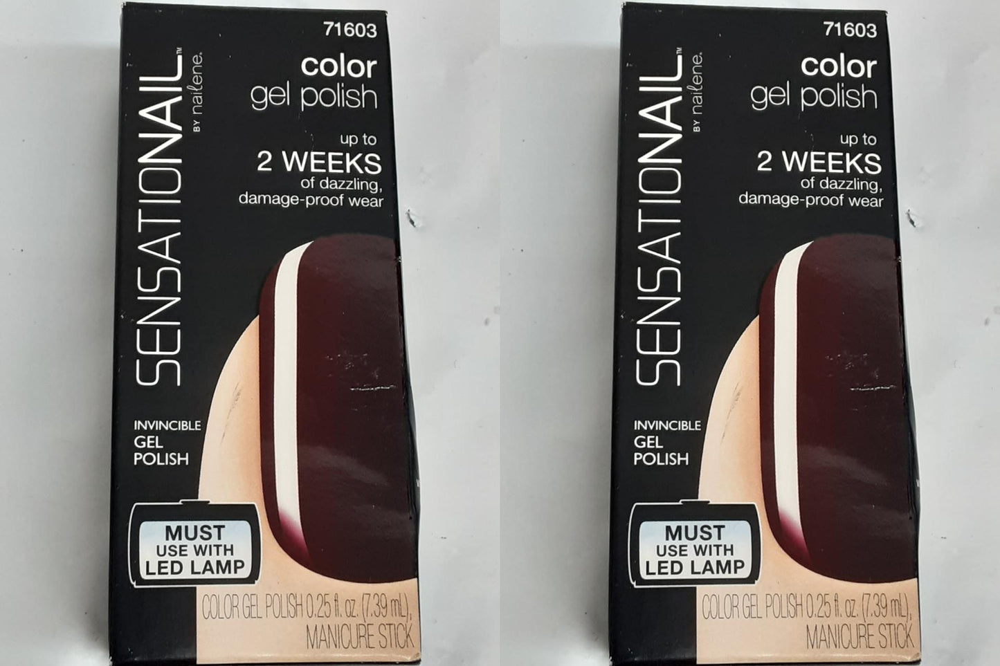 Sensationail Color Gel Polish, 71603, Miss Behave, LOT OF TWO- NEW