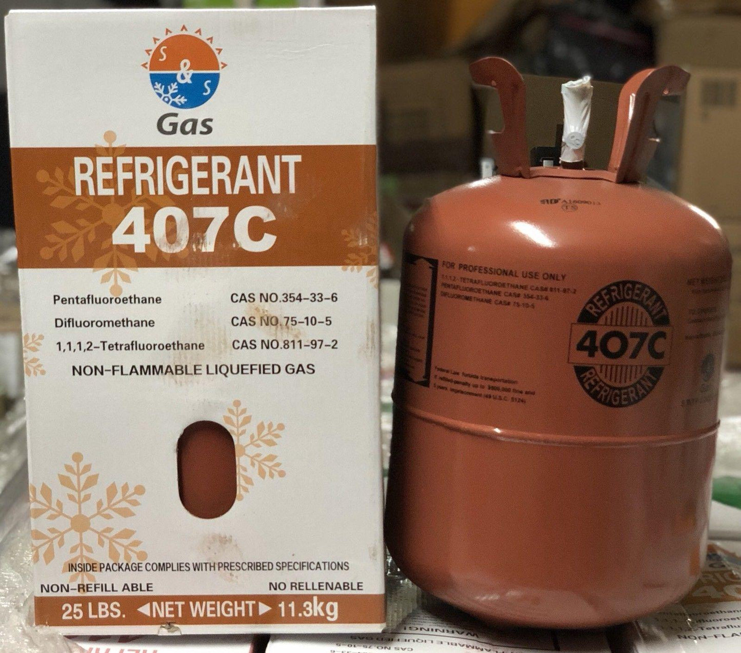 R407C-Refrigerant -25 lb Cylinder***** LOWEST PRICE ON EBAY ***** FACTORY SEALED