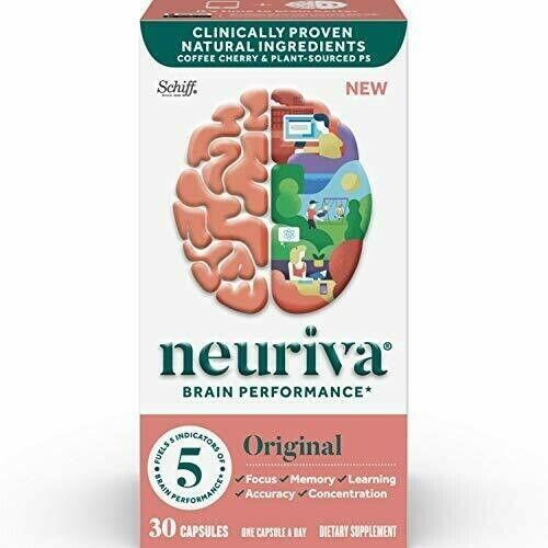 Schiff Neuriva Brain Performance Original 30 Capsules Exp: 2/2023 NO BOX