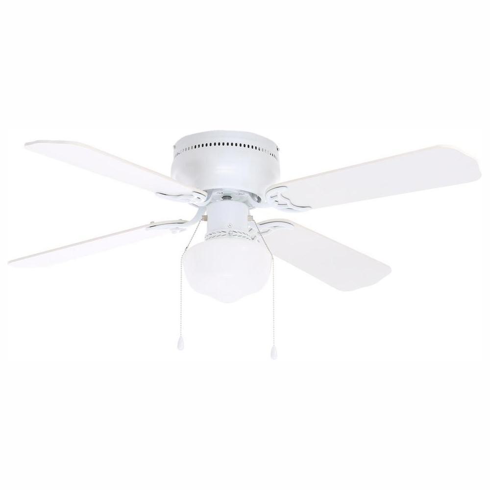 Littleton 42 in. LED Indoor White Ceiling Fan with Light Kit UB42S-WH-SH